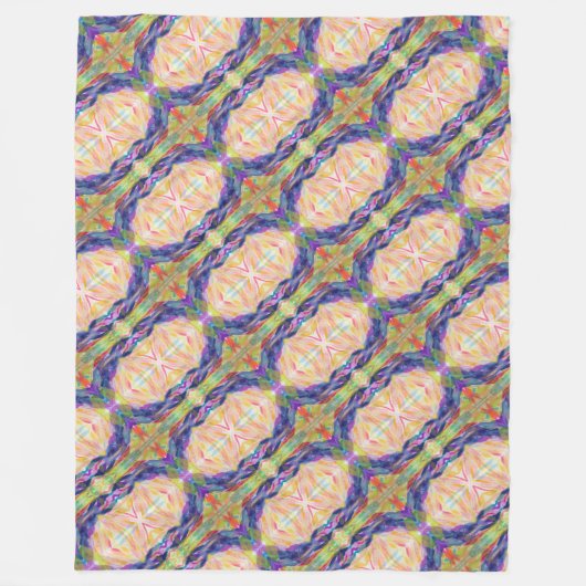 チャクラ毛布-対角線 フリースブランケット (正面)