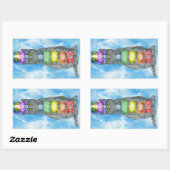 チャクラ猫 長方形シール (シート)