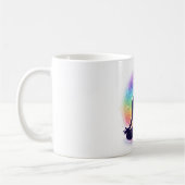 チャクラ瞑想アート | 七色のシンボル コーヒーマグカップ (左)