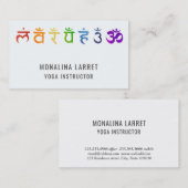 チャクラ瞑想シンボルヨガインストラクター 名刺 (正面/裏面)