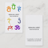 チャクラ瞑想シンボルヨガインストラクター 名刺 (正面/裏面)