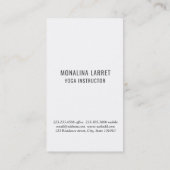 チャクラ瞑想シンボルヨガインストラクター 名刺 (裏面)