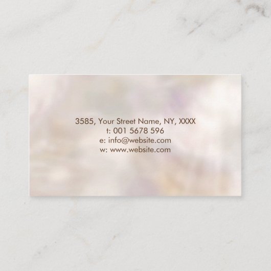 チャクラ禅ストーンエネルギークリスタルヒーリングビジネス 名刺 (裏面)