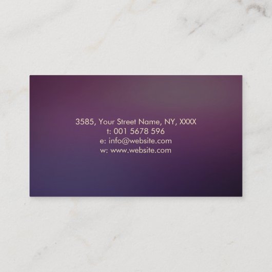 チャクラ禅ストーンエネルギークリスタルヒーリング 名刺 (裏面)