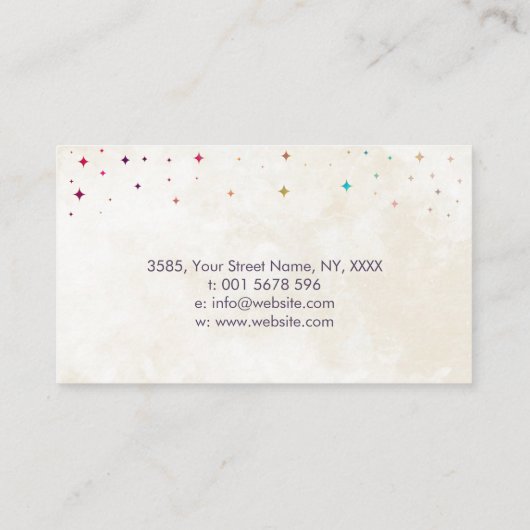 チャクラ結晶クラスター  名刺 (裏面)