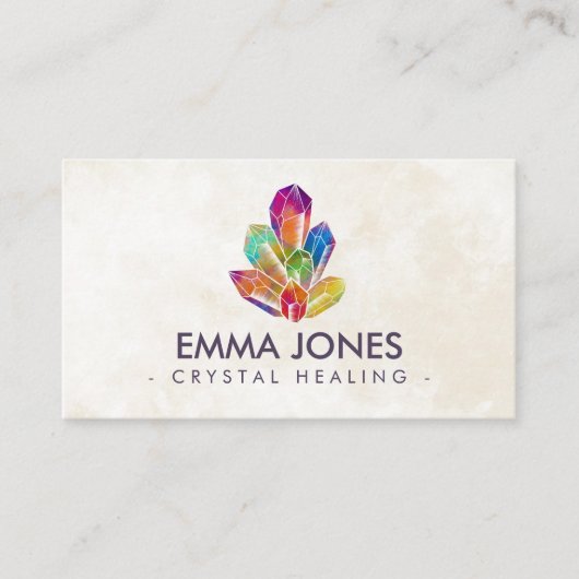 チャクラ結晶クラスター  名刺 (正面)