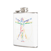 チャクラ色のDaVinciの解剖学の人 フラスク (左)
