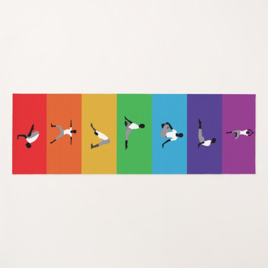 チャクラ色 ヨガマット (正面(横))