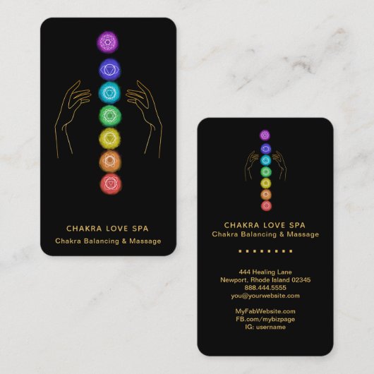 *～*チャクラ記号+修復手 名刺 (正面/裏面)