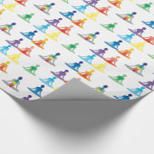 チャクラ7はオーラのキーのpranaのヨーガ行者のヨガのはすを着色します ラッピングペーパー (角)