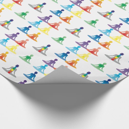 チャクラ7はオーラのキーのpranaのヨーガ行者のヨガのはすを着色します ラッピングペーパー (角)