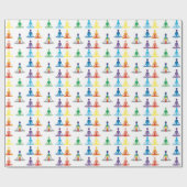 チャクラ7はオーラのキーのpranaのヨーガ行者のヨガのはすを着色します ラッピングペーパー (フラット)