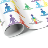 チャクラ7はオーラのキーのpranaのヨーガ行者のヨガのはすを着色します ラッピングペーパー (ロールコーナー)