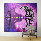 チャクラ7本の力の中心  タペストリー (インサイチュ(横))