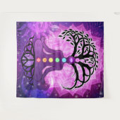 チャクラ7本の力の中心  タペストリー (正面(横))