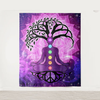 チャクラ7本の力の中心  タペストリー