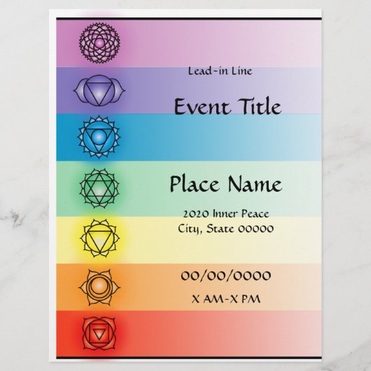 チャクラ8.5 x 11イベントフライヤー2 チラシ (正面)
