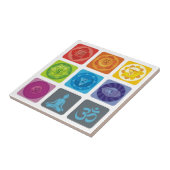 チャクラ，オーム，アウラ，禅，チャクラ，ヨガ，ヨギ，ヒーラー タイル (側面)