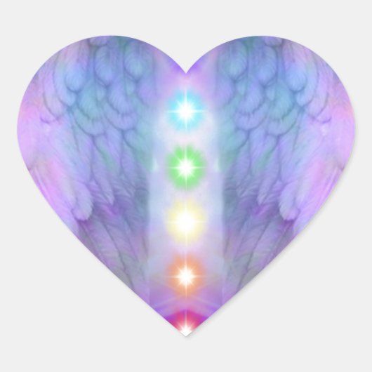 チャクラ,天使,ヒーラー,神からの癒し,天使,愛, ハートシール (正面)