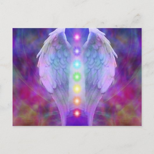 チャクラ,天使,ヒーラー,神からの癒し,天使,愛, ポストカード (正面)