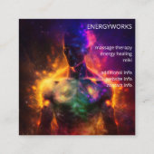 チャクラ | Human Auras |エネルギーヒーラー スクエア名刺 (裏面)