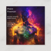 チャクラ | Human Auras |エネルギーヒーラー スクエア名刺 (正面)