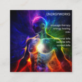 チャクラ | Human Auras |エネルギーヒーラー スクエア名刺 (裏面)