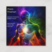 チャクラ | Human Auras |エネルギーヒーラー スクエア名刺 (正面)