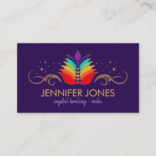 チャクラ- Lotus - Energy Healing Business Card 名刺