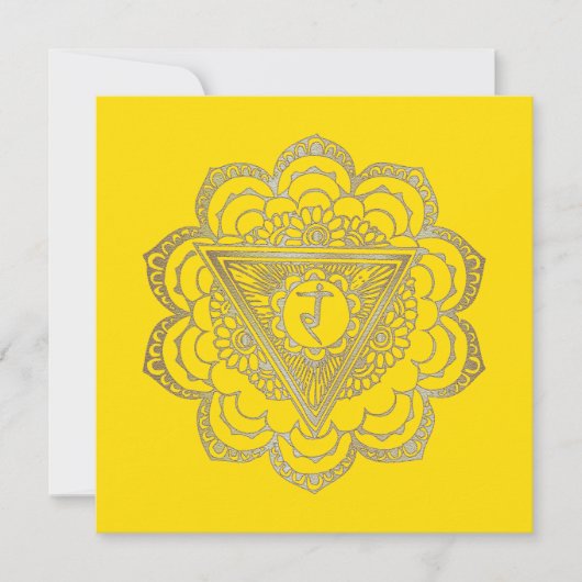 チャクラManipura – グリーティングカード 招待状 (正面)