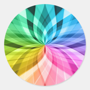 チャクラzen kaleidoskopカラフルおもしろい ラウンドシール