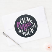 チャグサマイハッピープリムブラックステッカー ラウンドシール (封筒)