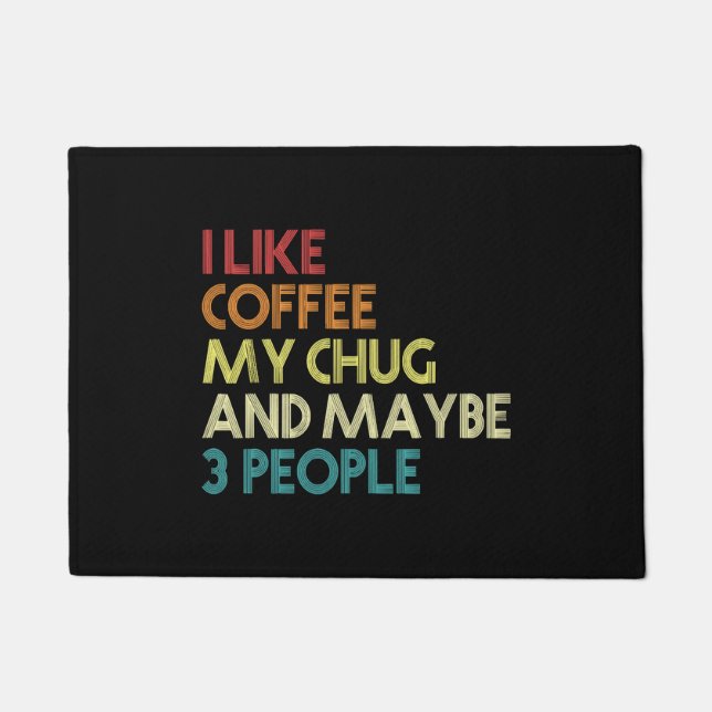 チャグラバーギフト犬のオーナーコーヒーラバーヴィンおもしろいタ ドアマット (正面)