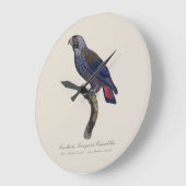 チャコウインコ (Pionus fuscus) ラージ壁時計 (傾斜)