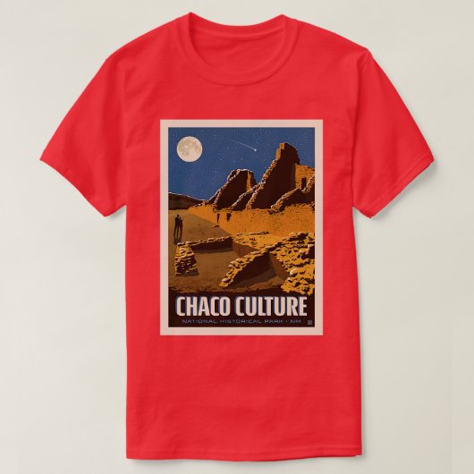 チャコカルチャー国立歴史公園ニューメキシコ Tシャツ (デザイン正面)