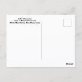 チャコルア湖 ホワイトマウンテン ニューハンプシャー 写真 ポストカード (裏面)