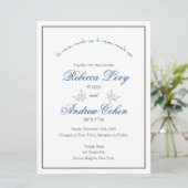 チャコールアニレドディアーチユダヤ結婚式招待状 招待状 (スタンド正面)