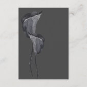 チャコールクリームパンパスグラスフローラジャングル結婚ズ エンクロージャーカード (裏面)