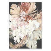 チャコールクリームパンパスグラスフローラジャングル結婚ズ テーブルナンバー (裏面)