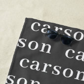 チャコールグシンプルレーパーソナライズされたの名前 ビーチタオル (インサイチュ)