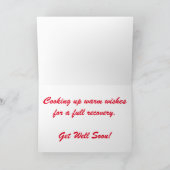 「チャコールグリル」回復祝いカード カード (内部)