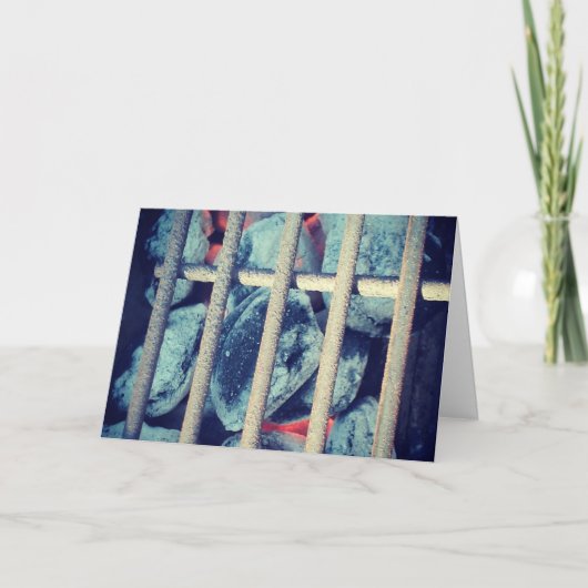 「チャコールグリル」回復祝いカード カード (正面)