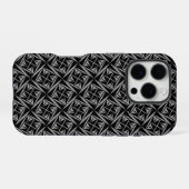 チャコールグレイの聖なる風 iPhoneケース (裏面横)