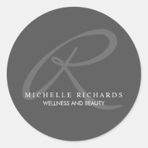 チャコールグレイエレガントミニマリストモノグラムロゴ