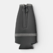 チャコールグレイ素朴オールパーソナライズされたスレイクハウス ボトルクーラー (裏面)