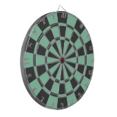 チャコールグレーおよびミント ダーツボード (正面左)