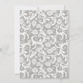 チャコールグレーとイエローの結婚式招待状 招待状 (裏面)