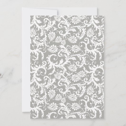 チャコールグレーとイエローの結婚式招待状 招待状 (裏面)