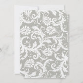 チャコールグレーとイエローの結婚式招待状 招待状 (裏面)