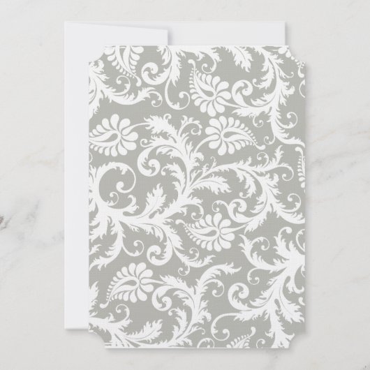 チャコールグレーとイエローの結婚式招待状 招待状 (裏面)